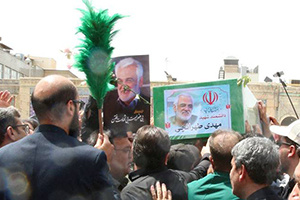 حضور رئیس و اعضا هیئت رئیسه واحد الکترونیکی دانشگاه آزاد اسلامی در مراسم وداع با دانشمند شهید دکتر محمدمهدی طهرانچی